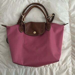 Pink medium sized Longchamp bag
